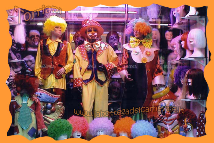 Parrucca rosa da clown  Accessori per Carnevale