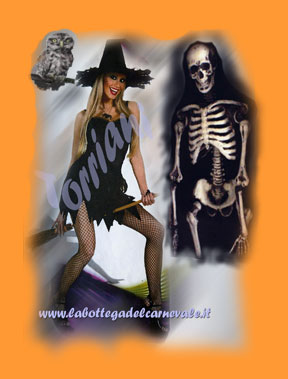 Halloween travestimenti da strega, cappelli, calze, scope tutto per le streghe