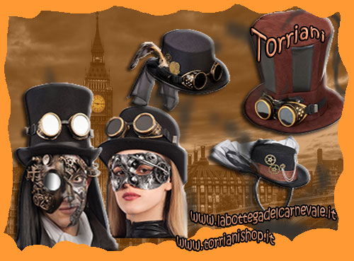Maschera Donna Steampunk Accessori Costume Carnevale PS 11342