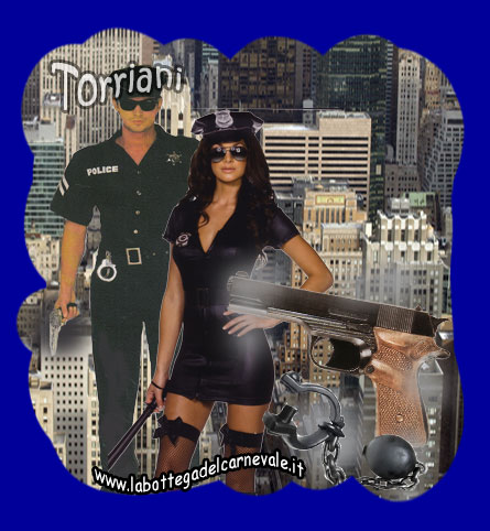 Torriani: accessori poliziotto, pistola F.B.I, manganello, manette
