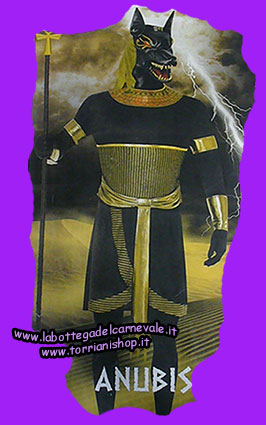 Negozio Torriani Halloween costumi Halloween: costume da Anubis Divinità Egizia, dio sciacallo che proteggeva le necropoli e il mondo dei morti